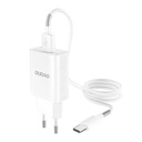 Zidni punjač Dudao A3EUT 2x USB sa USB-C kabelom (bijeli)