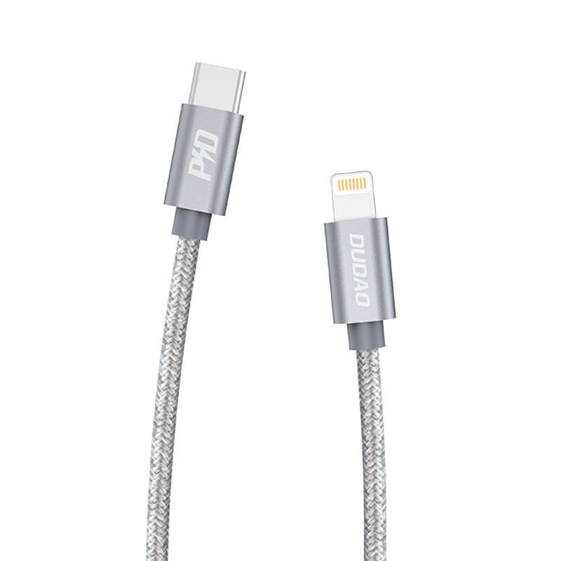 USB-C na Lightning kabel Dudao L5Pro PD 45W, 1m (sivo)