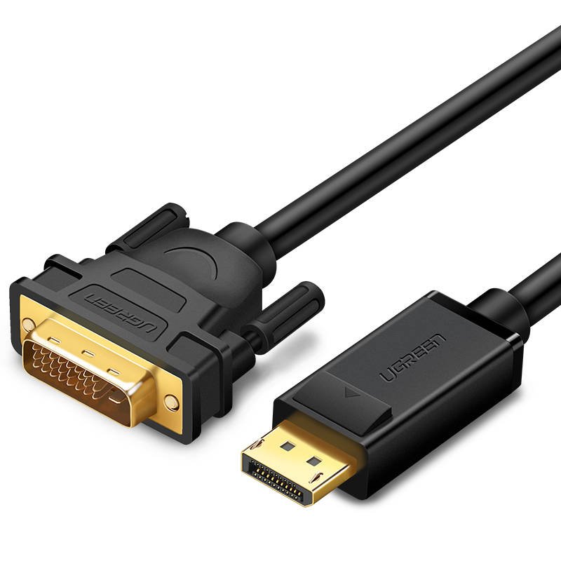 DisplayPort na DVI kabel UGREEN DP103, FullHD, jednosmjerni, 2m (crni)