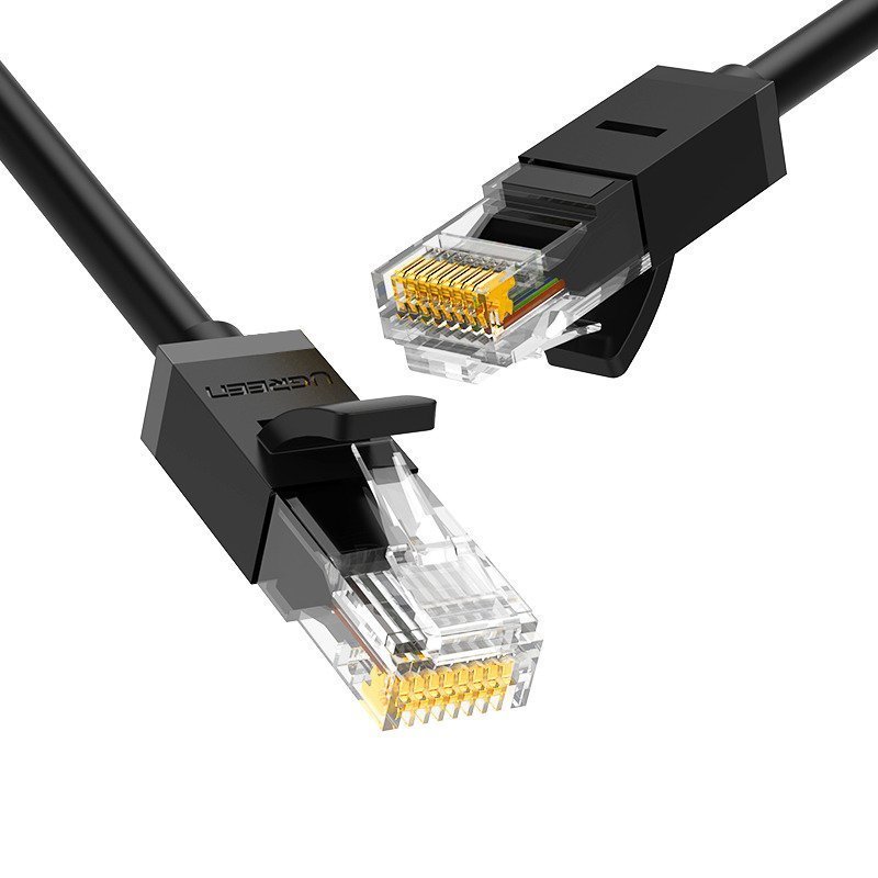 Zaobljeni mrežni kabel UGREEN NW102 Ethernet RJ45, Cat.6, UTP, 15m (crni)