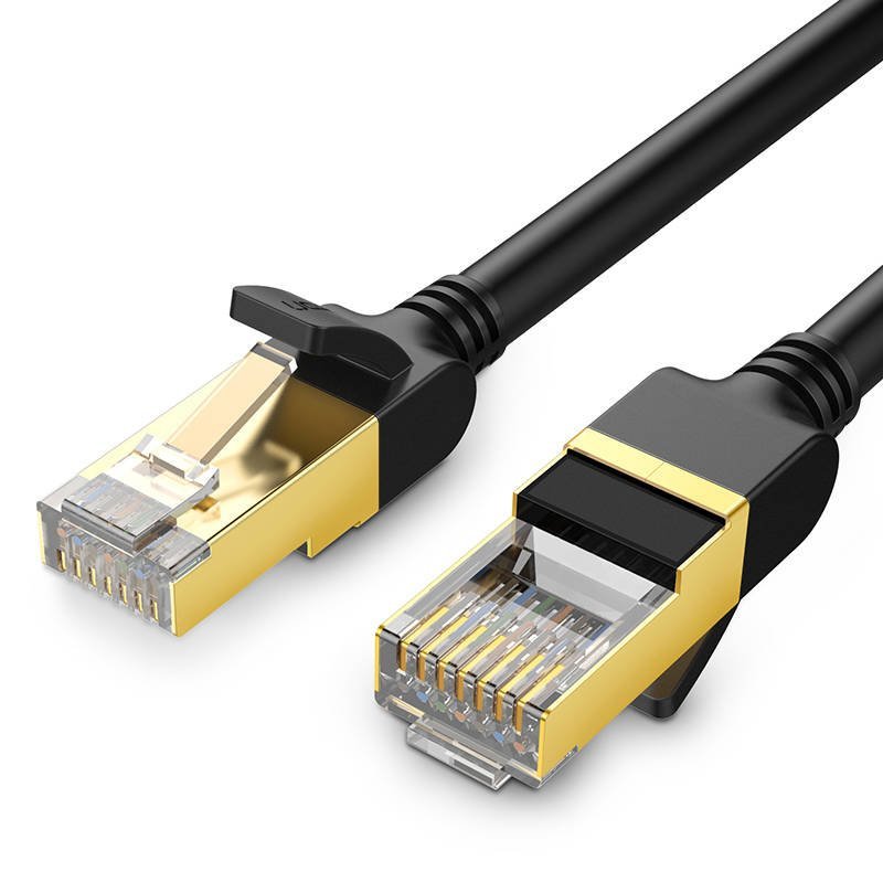 Okrugli mrežni kabel UGREEN NW107 Ethernet RJ45, Cat.7, STP, 5m (crni)