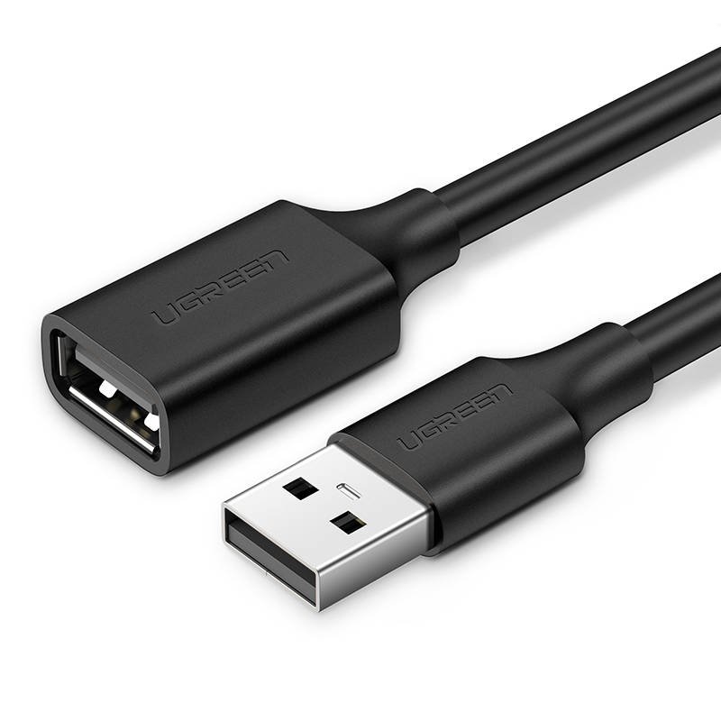 USB 2.0 produžni kabel UGREEN US103, 0.5m (crni) (paket od 5 komada)