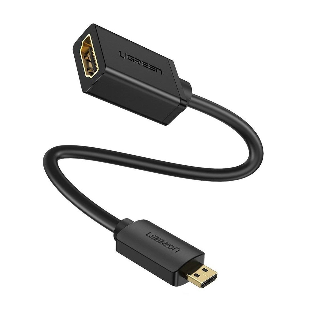 Adapter UGREEN 20134 Micro HDMI na HDMI, 20 cm (crni) (paket od 5 komada)