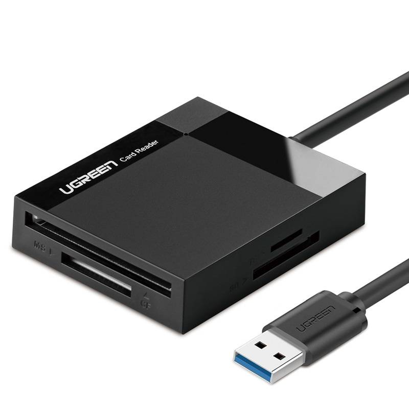 Čitač kartica UGREEN CR125 4-u-1 USB 3.0 0.5m (crni)