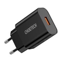 Zidni punjač Choetech 18W USB-A (crni)