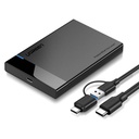 Kućište vanjskog pogona UGREEN US221 SATA HDD 2,5", USB 3.0 + USB-C na USB-C 3.1 (crno)