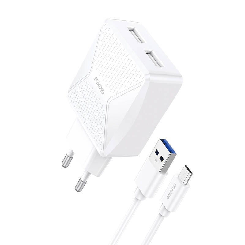 Punjač Foneng EU35 USB-A + Micro USB 2.4A