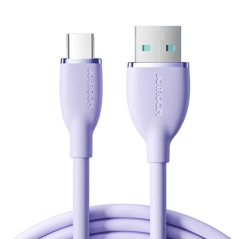 Šareni kabel 3A USB na USB C SA29-AC3 / 3A / 1,2m (ljubičasti)