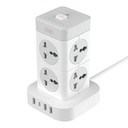 Razdjelnik XO WL21 8x AC utičnice, 3x USB-A, 1x USB-C (bijeli)