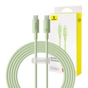 Kabel za brzo punjenje Baseus USB-C na USB-C Habitat Series 2m 100W (zeleni) (paket od 5 komada)