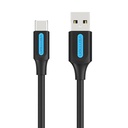 Kabel za punjenje USB-A 2.0 na USB-C Vention COKBC 0,25m (crni)