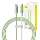 Kabel za brzo punjenje Baseus USB-C na USB-C Habitat Series 1m 100W (zeleni)