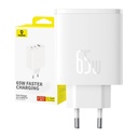 Zidni punjač Baseus OS-Cube Pro 2xUSB-C + USB, 65W (bijeli)