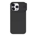 Nillkin CamShield Silky Silicone maska ​​za iPhone 15 Pro (klasična crna))