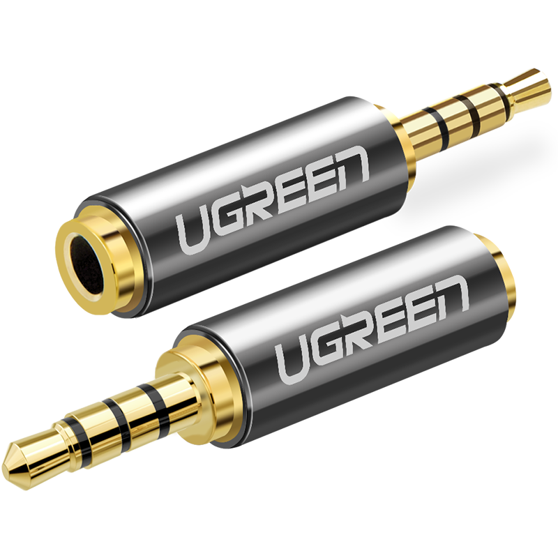 UGREEN 20501 Adapter 2,5 mm micro jack muški na 3,5 mm mini jack ženski (sivo) (paket od 5 komada)