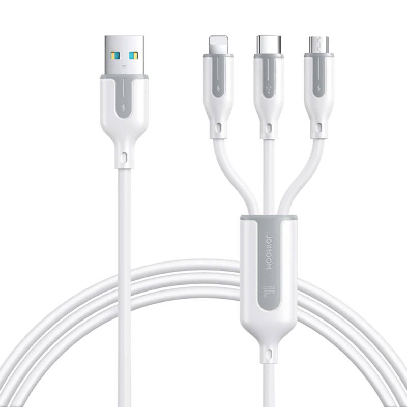 USB kabel Joyroom S-1T3066A15, 3 u 1, 66W/kabel 1,2m (bijeli)