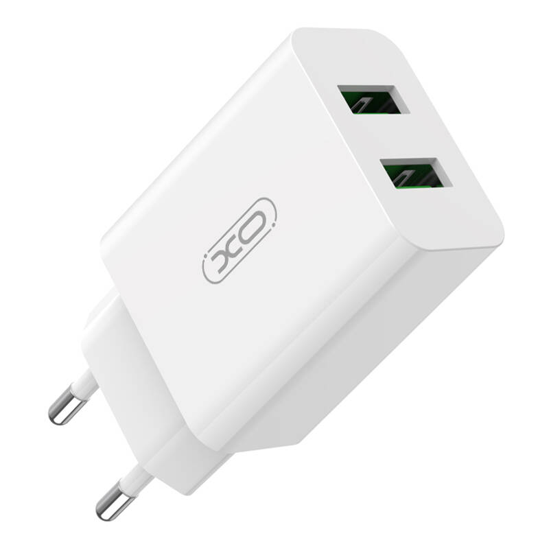 Zidni punjač XO L119 2x USB-A , 18W (bijeli)