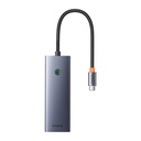 Hub 7u1 Baseus UltraJoy, USB-C - HDMI, VGA, 4xUSB 3.0, PD (sivo)