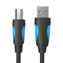 USB 2.0 A na USB-B kabel pisača Vention VAS-A16-B100 1m crni