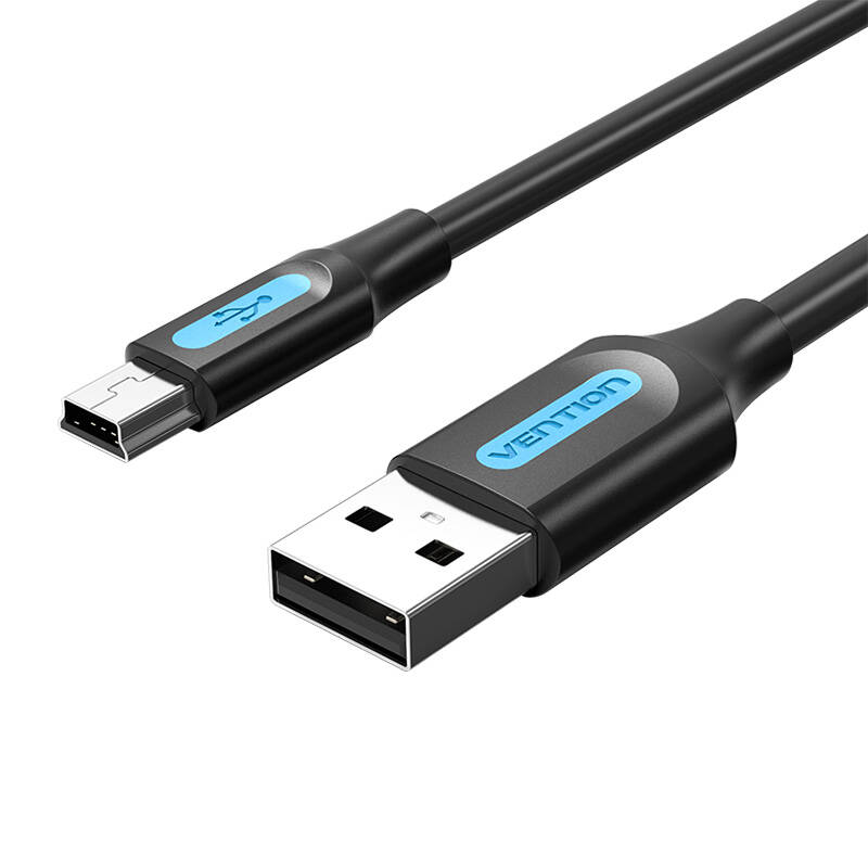 USB 2.0 A na Mini-B kabel Vention COMBD 0,5m crni PVC