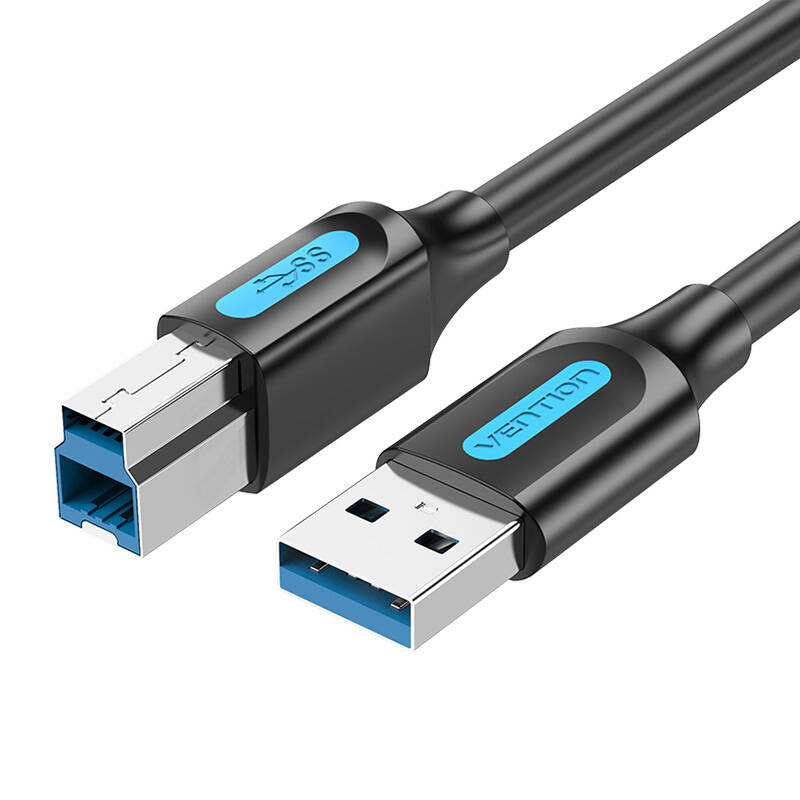 USB 3.0 A to B kabel Vention COOBF 1m crni PVC (paket od 5 komada)