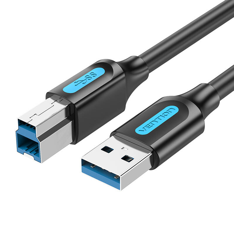 USB 3.0 A to B kabel Vention COOBI 3m crni PVC