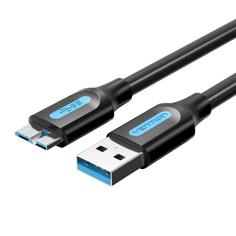 USB 3.0 A muški na Micro-B muški kabel Vention COPBC 0,25 m crni PVC