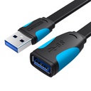 Plosnati USB 3.0 ekstender Vention VAS-A13-B100 1m crni