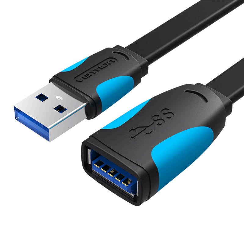 Plosnati USB 3.0 ekstender Vention VAS-A13-B200 2m crni