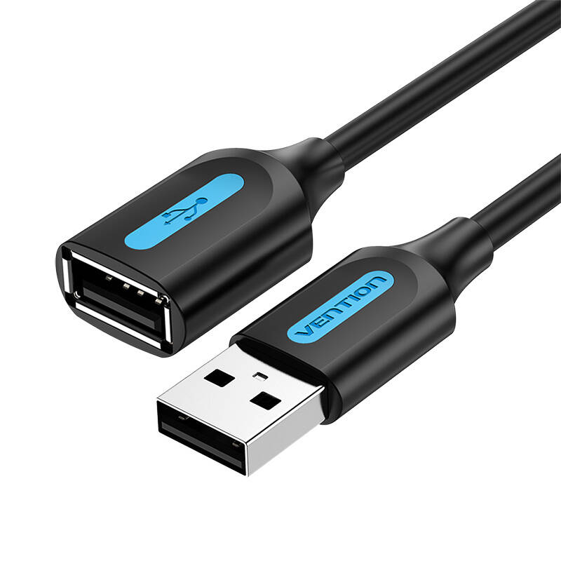 USB 2.0 muški na ženski produžni kabel Vention CBIBG 1,5m crni PVC