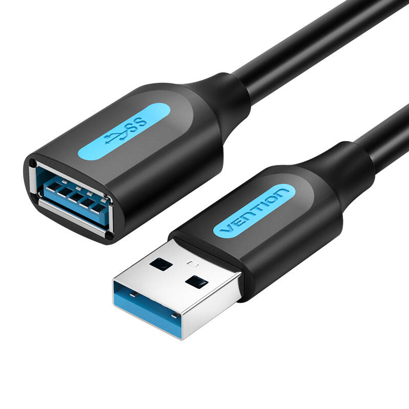 USB 3.0 muški na ženski produžni kabel Vention CBHBF 1m crni PVC