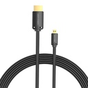 HDMI-D muški na HDMI-A muški 4K HD kabel 1m Vention AGIBF (crni)