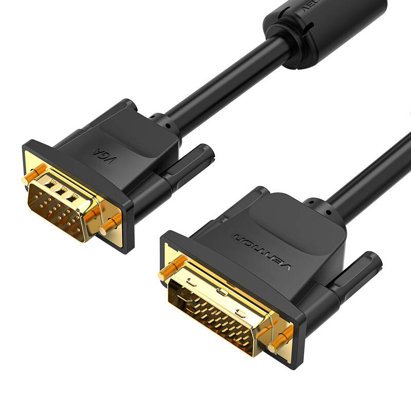 DVI(24+5) na VGA kabel 3m Vention EACBI (crni)