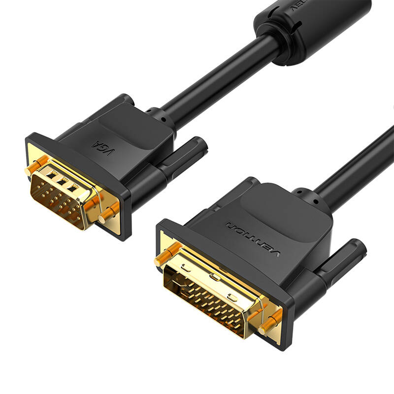 DVI(24+5) na VGA kabel 5m Vention EACBJ (crni)