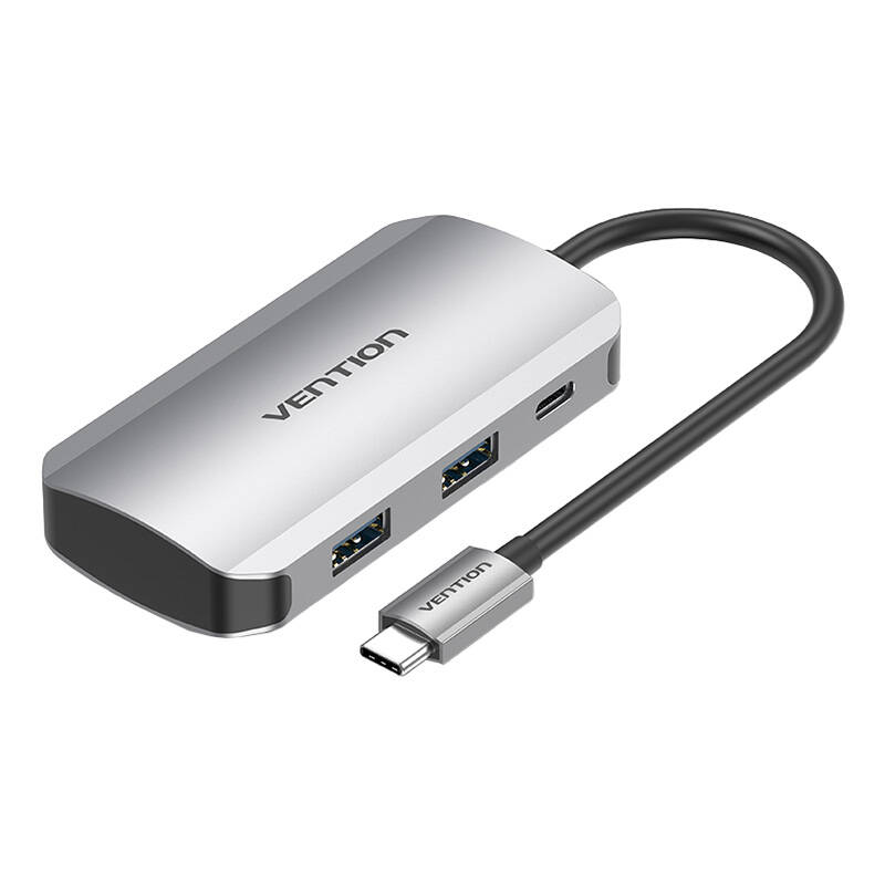 USB-C priključna stanica na 4x USB3.0, PD 0,15m Vention TNBHB (siva)