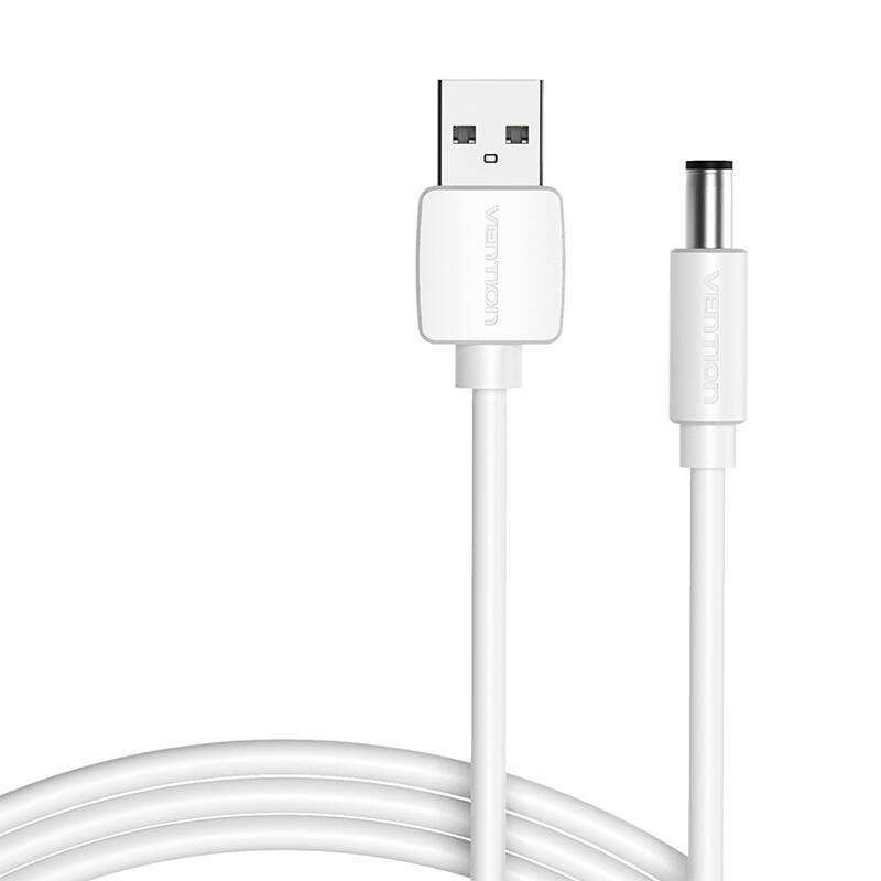 USB na DC 5,5 mm kabel za napajanje 1,5 m Vention CEYWG (bijeli)