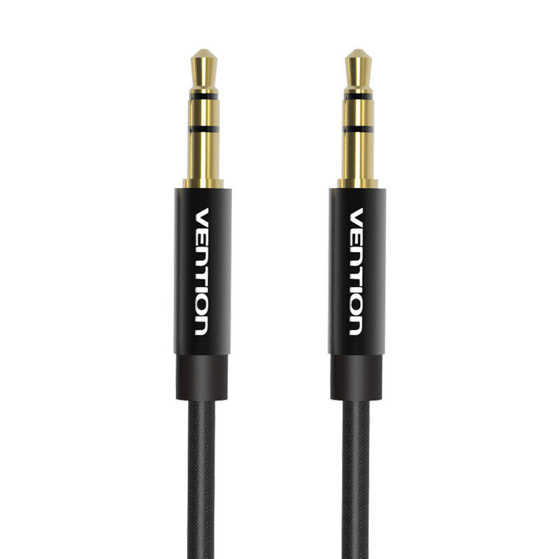 Pleteni 3,5 mm audio kabel 1 m Vention BAGBF crni