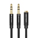 2x 3,5 mm audio kabel 0,3 m Vention BBUBY crni