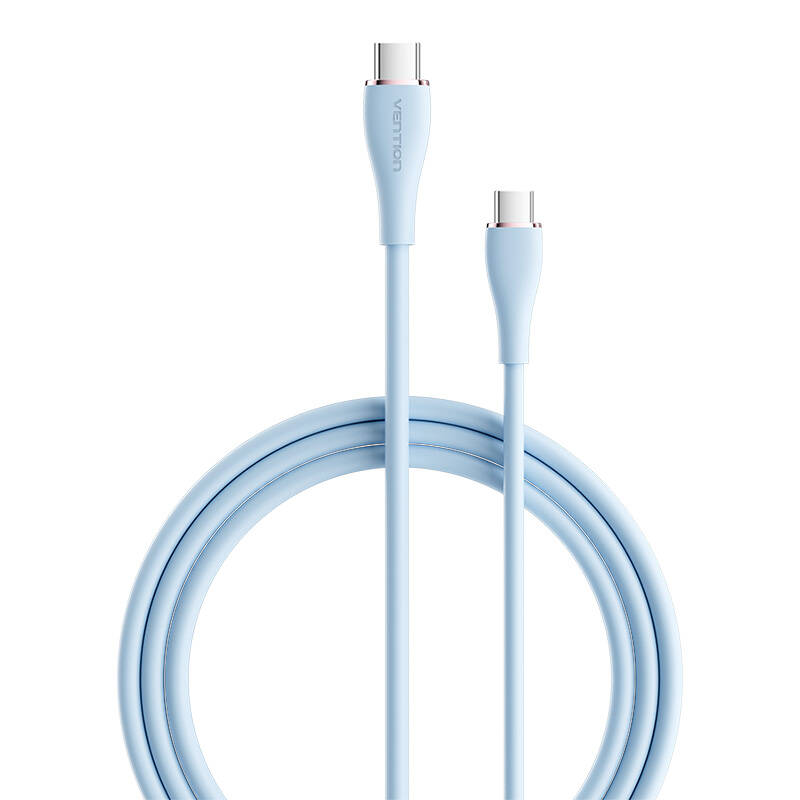 USB-C 2.0 na USB-C 5A kabel Vention TAWSF 1m svijetloplavi silikon