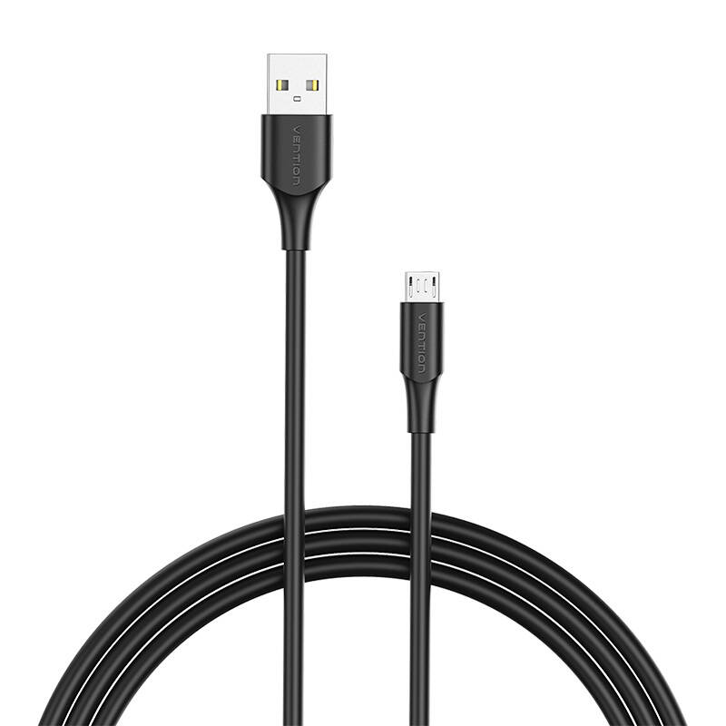 USB 2.0 A muški na Micro-B muški 2A kabel Vention CTIBC 0,25 m crni