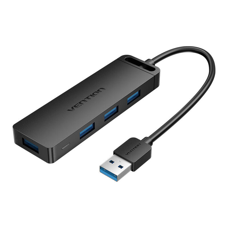 USB 3.0 čvorište s 4 priključka i strujnim adapterom Vention CHLBB 0,15 m, crno