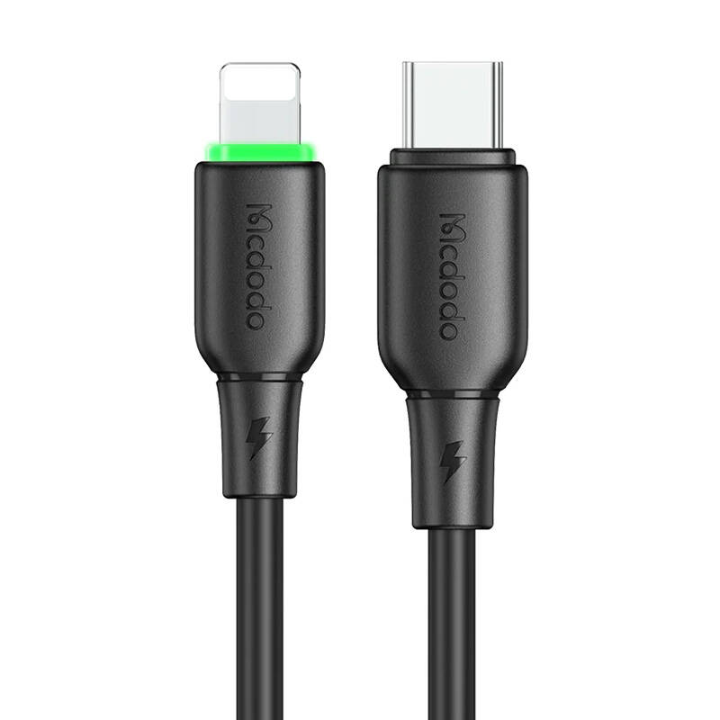 Kabel USB-C do Lightning Mcdodo CA-4761 sa LED svjetlom 1.2m (crni)