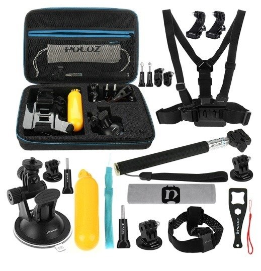 Puluz 20 u 1 dodaci Ultimate Combo Kits za sportske kamere PKT11