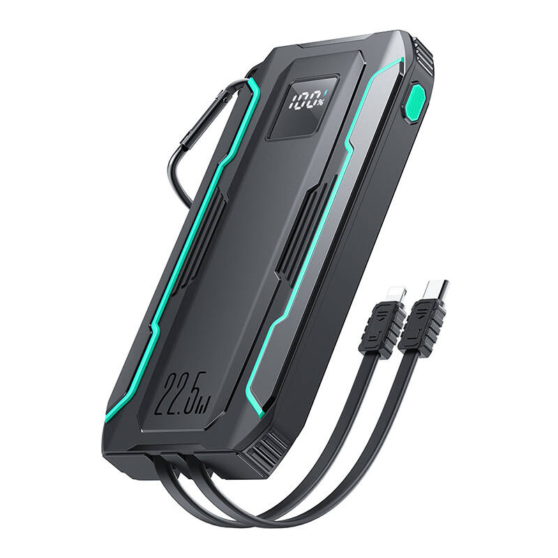 Powerbank Joyroom JR-L017 10000mAh, 22,5W, s Lightning + USB-C kabelom (crni)