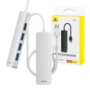 4u1 Hub Baseus UltraJoy Lite USB-A na USB 3.0 50 cm (bijeli)