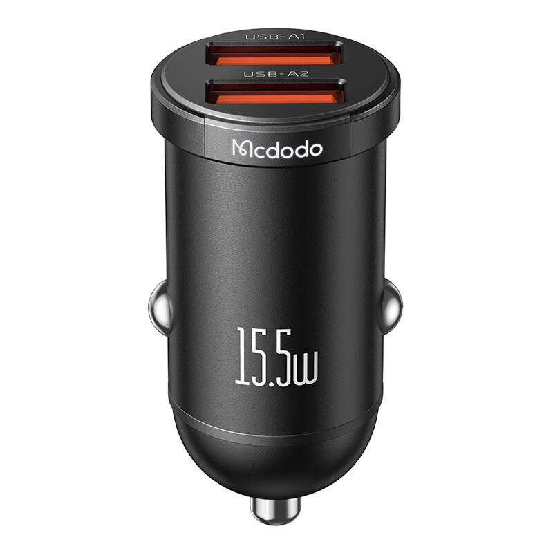 Mcdodo CC-2950 auto punjač, ​​2x USB, 15.5W (crni)