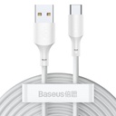 Baseus Simple Wisdom Data Cable Kit USB to Type-C 5A (2PCS/Set）1.5m White (paket od 5 komada)