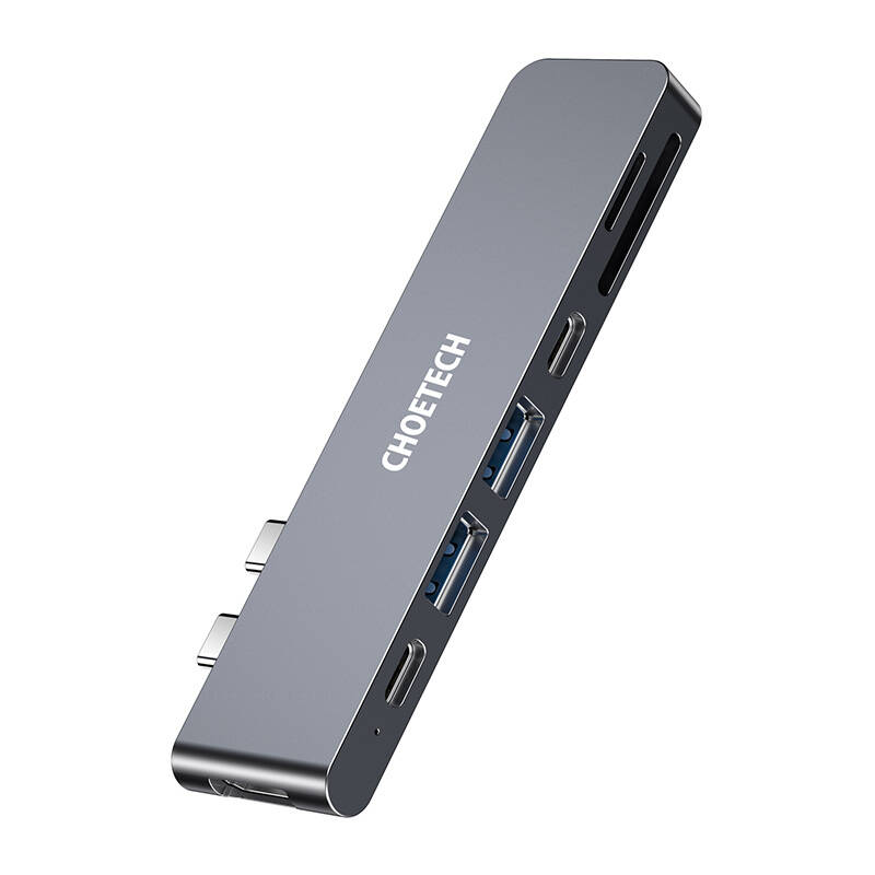 Priključna stanica Choetech HUB-M14 za Macbook Pro, 7-u-2 USB-C, Thunderbolt 3 (srebrna)