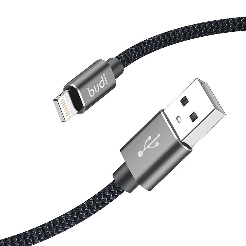 USB-A na Lightning kabel Budi 206L/2M 2.4A 2M (crni)