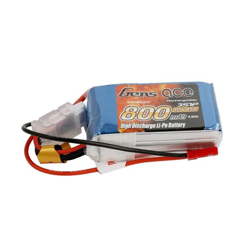 Baterija GensAce LiPo 800mAh 11.1V 45C 3S1P